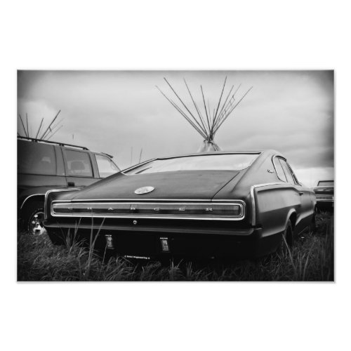 1966 Dodge Charger (B/W) Photo Print