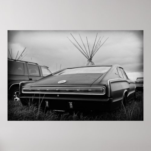 1966 Dodge Charger (B/W) Poster