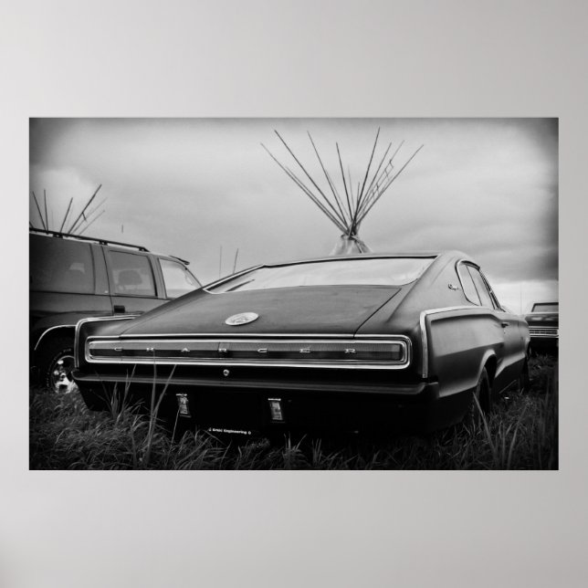 1966 Dodge Charger (B/W) Poster (Front)