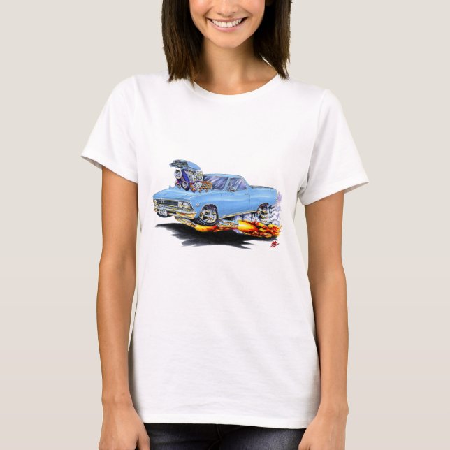 1966 El Camino Lt Blue Truck T-Shirt (Front)