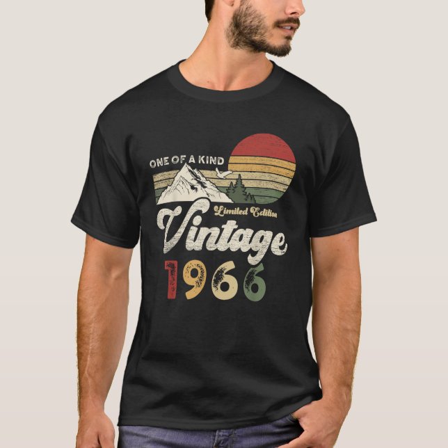 1966 Funny Retro Design For Present Bday Born in T-Shirt (Front)