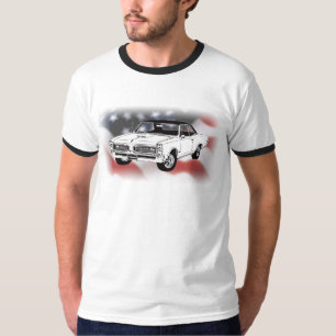 1966 GTO over USA flag T-Shirt
