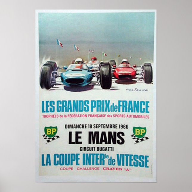 1966 lemans racing advertisement poster (Front)