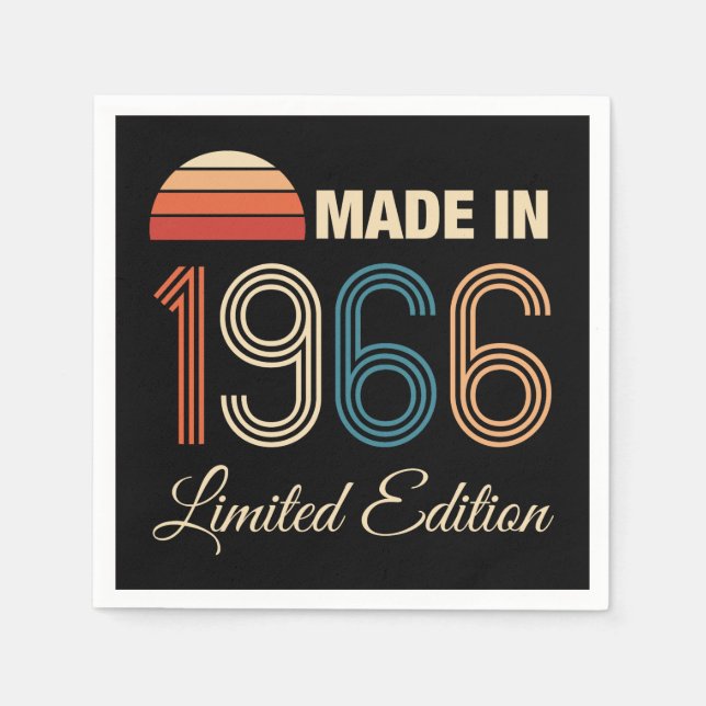 1966 Limited Edition 60th Birthday Napkins (Front)