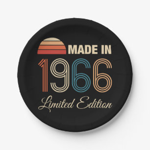 1966 Limited Edition 60th Birthday Paper Plates