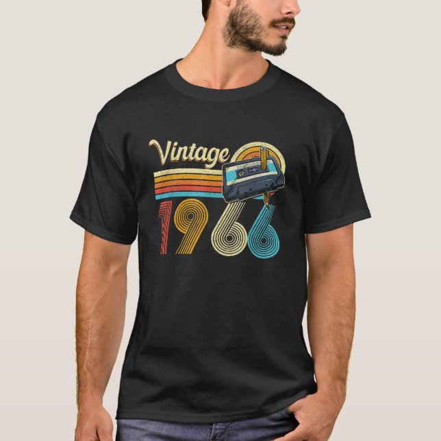 1966 Made in 1966 Design For 60 Year Old Gift T-Shirt (Front)