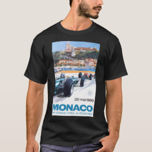 1966 MONACO Grand Prix Racing Poster Classic T-Shi T-Shirt