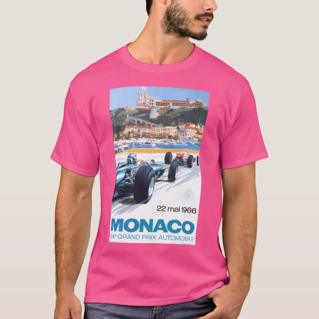 1966 Monaco Grand Prix Racing Poster T-Shirt (Front)