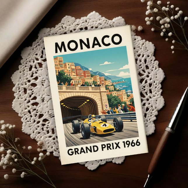 1966 Monaco Grand Prix Vintage Postcard (Creator Uploaded)