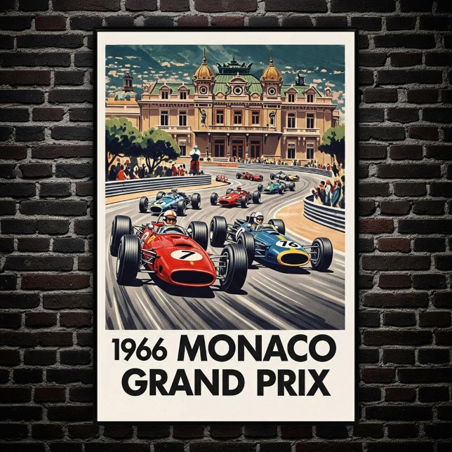 1966 Monaco Grand Prix Vintage Wall Poster (Creator Uploaded)
