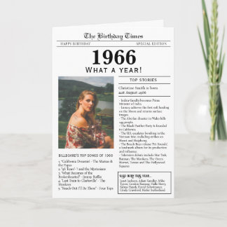 1966 Newspaper Birthday card