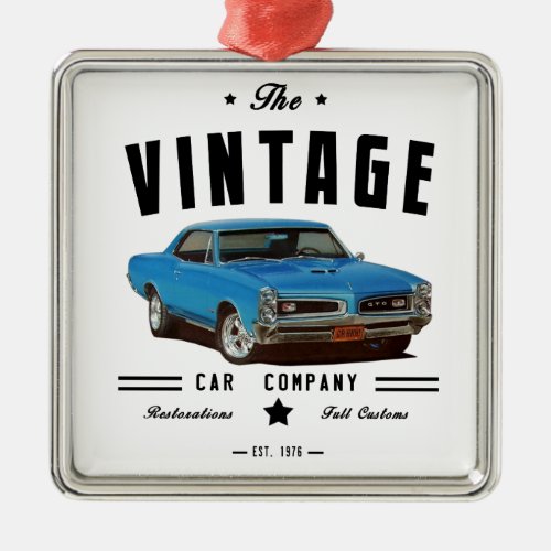 1966 Pontiac GTO Vintage Garage Metal Ornament