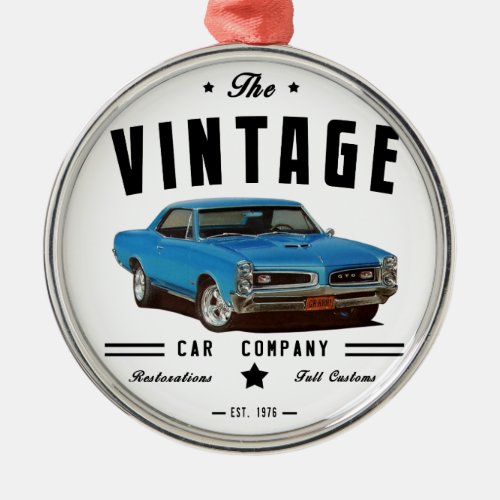 1966 Pontiac GTO Vintage Garage Metal Ornament