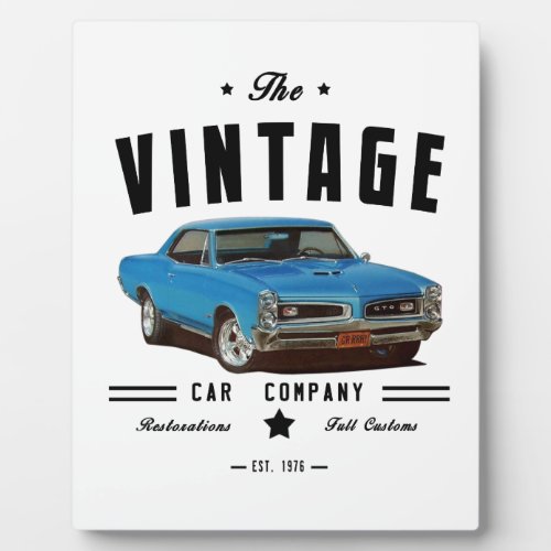 1966 Pontiac GTO Vintage Garage Plaque