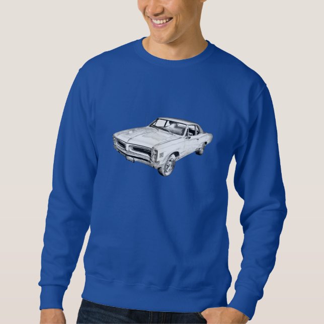 1966 Pontiac Lemans Car Illustration Sweatshirt (Front)