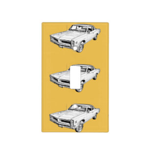 1966 Pontiac Lemans Muscle Car Illustration Light Switch Cover