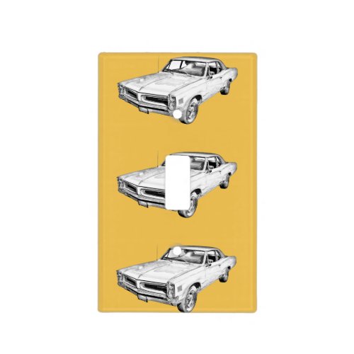 1966 Pontiac Lemans Muscle Car Illustration Light Switch Cover