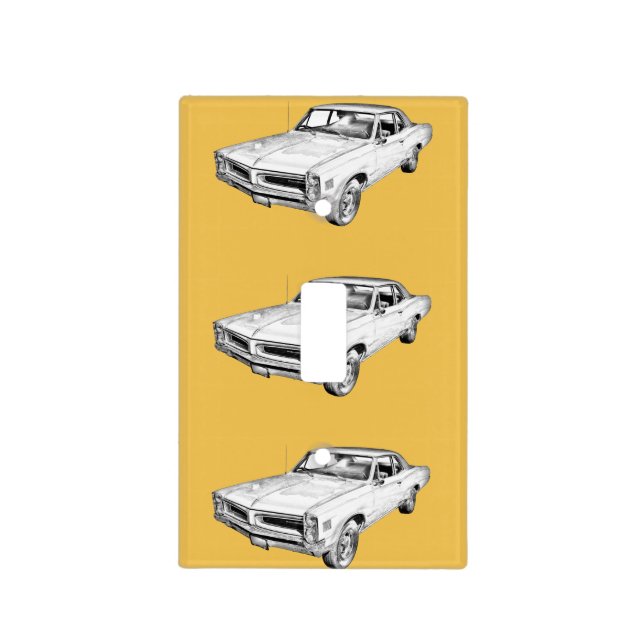 1966 Pontiac Lemans Muscle Car Illustration Light Switch Cover (Front)