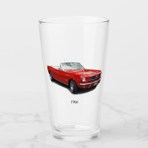 1966 red convertible glass