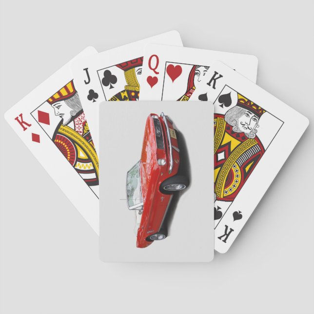 1966 Red Convertible playing cards (Back)