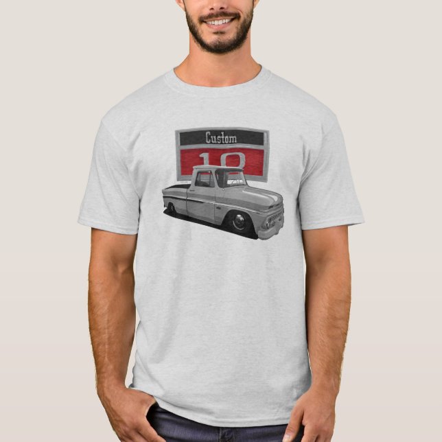 1966 Slammed Chevy C10 Truck T-Shirt (Front)