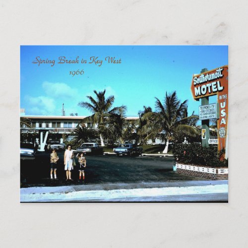 1966 Southernmost Motel Key West Spring Break  Postcard