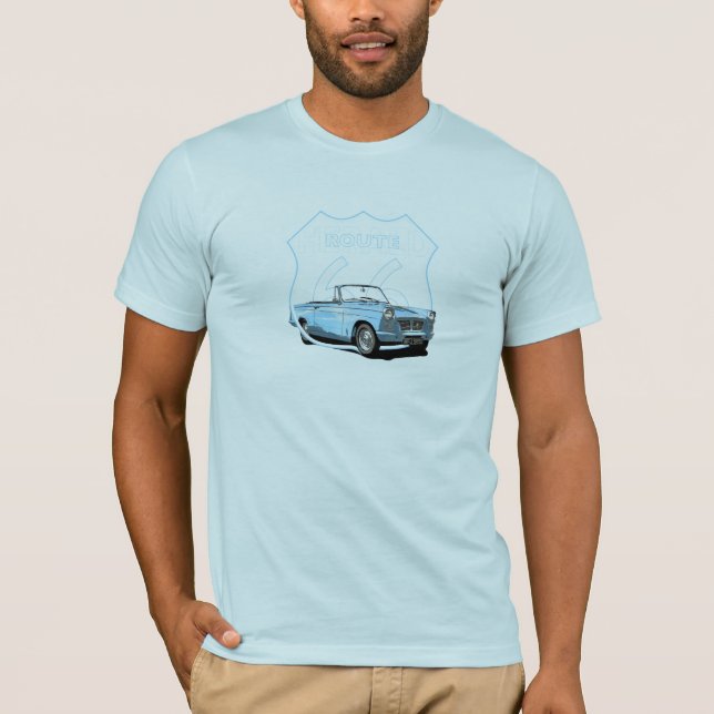 1966 Triumph Herald Convertible. USA Route 66. T-Shirt (Front)