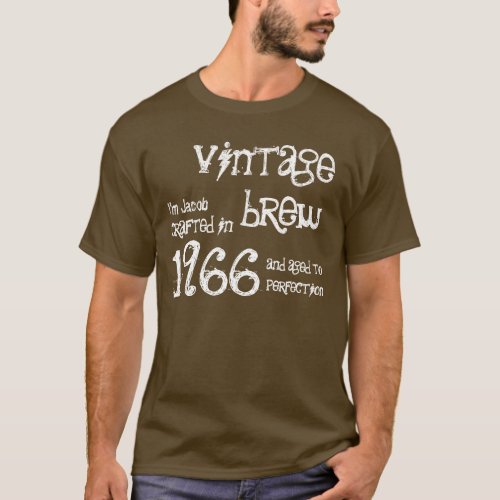 1966 Vintage Brew 50th Birthday Funny Gift Tee