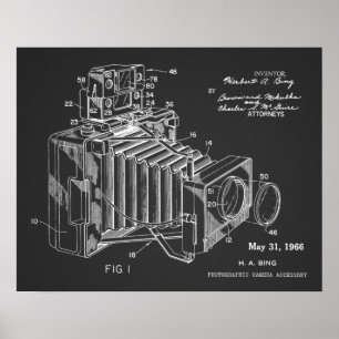 1966 Vintage Camera Patent Art Drawing Print