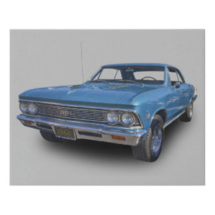 1966 VINTAGE MUSCLE CAR FAUX CANVAS PRINT