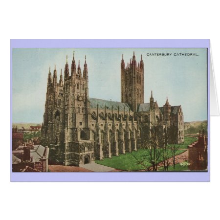 1966 Vintage Postcard Canterbury Cathedral