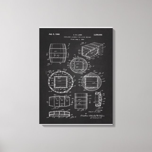 1966 Whiskey Container Canvas Print (Front)