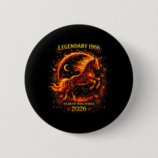 1966 Year of The Fire Horse 60th Birthday Chinese Button