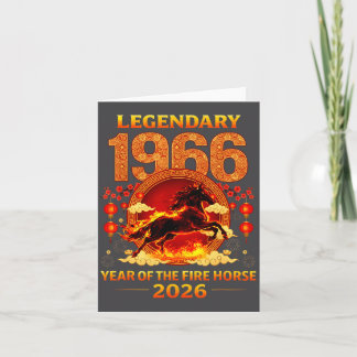 1966 Year Of The Fire Horse 60th Birthday Chinese  Card