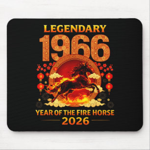 1966 Year Of The Fire Horse 60th Birthday Chinese  Mouse Pad