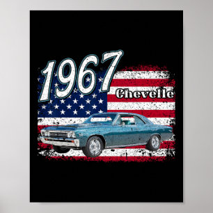 1967 67 Gtx 4th Of July American Poster