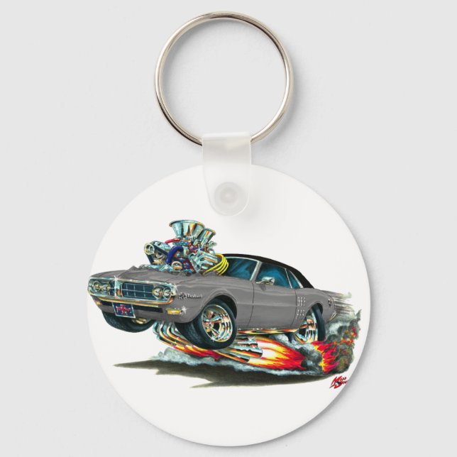 1967-68 Firebird Grey-Black Top Keychain (Front)