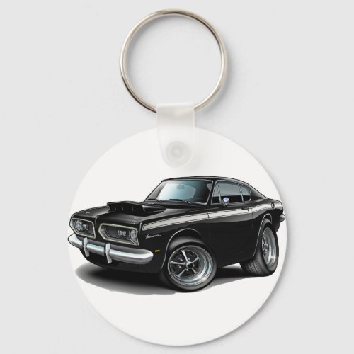 1967-69 Barracuda Black-White Car Keychain