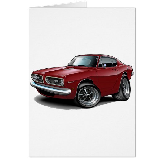 1967-69 Barracuda Maroon Car Cards (Front)