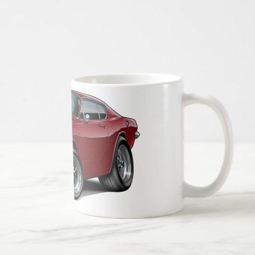 1967-69 Barracuda Maroon Car Coffee Mug