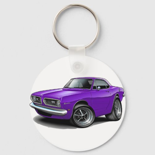 1967-69 Barracuda Purple Coupe Keychain