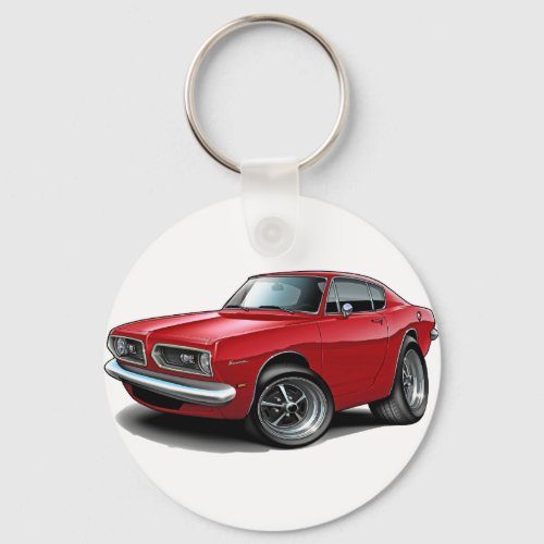 1967-69 Barracuda Red Car Keychain