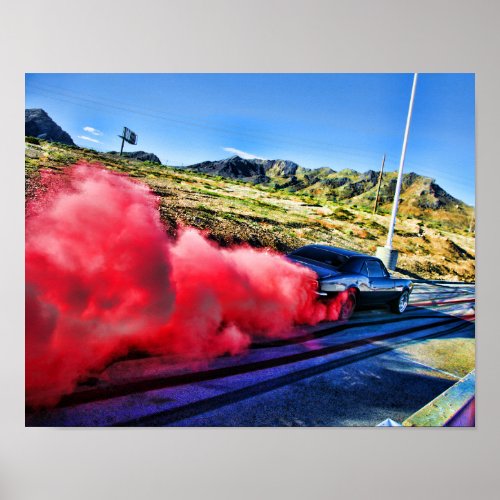 1967 Camaro Burnout Poster