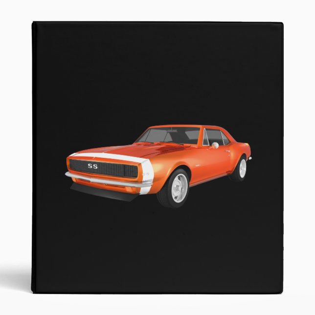 1967 Camaro Muscle Car: Orange Finish: Binder (Front)
