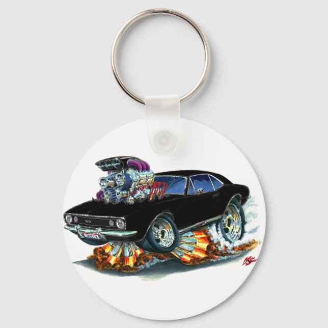 1967 Camaro SS Black Car Keychain (Front)