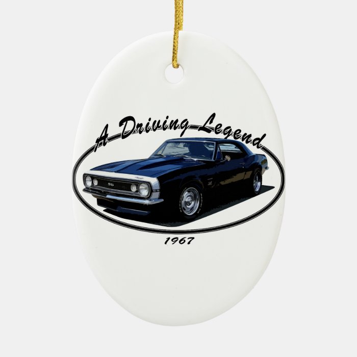 1967 CAMARO SS BLACK CHRISTMAS TREE ORNAMENTS