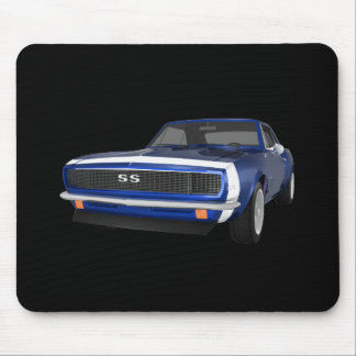 1967 Camaro SS: Blue Finish: 3D Model: Mouse Pad