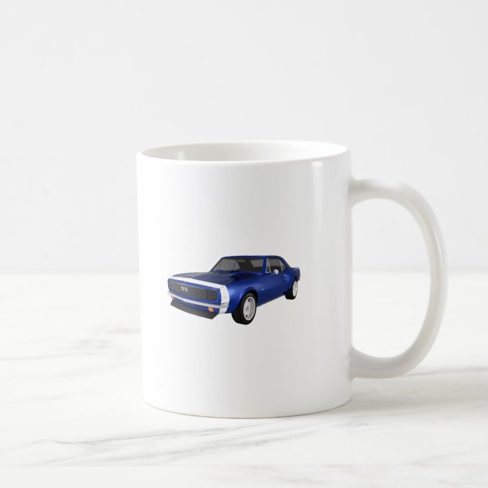 1967 Camaro SS Blue Finish 3D Model Mug