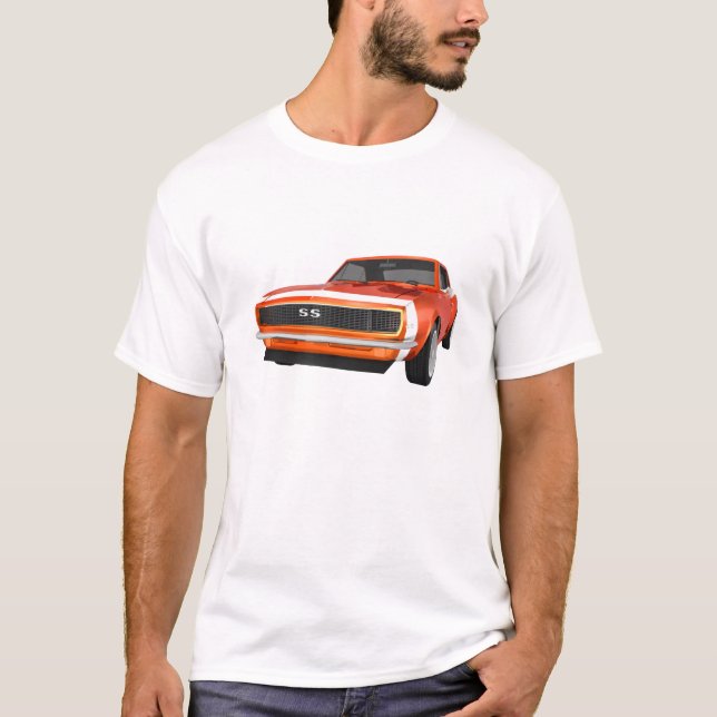 1967 Camaro SS: Orange Finish: 3D Model: T-Shirt (Front)
