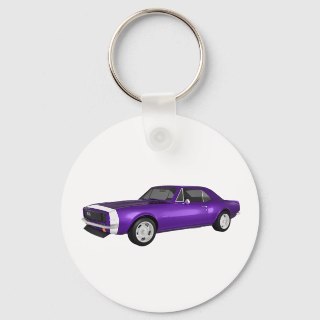 1967 Camaro SS: Purple Finish: 3D Model: Keychain (Front)